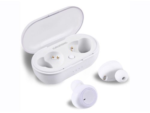 Grundig Fülhallgató vezeték nélküli töltőtokkal fehér színben